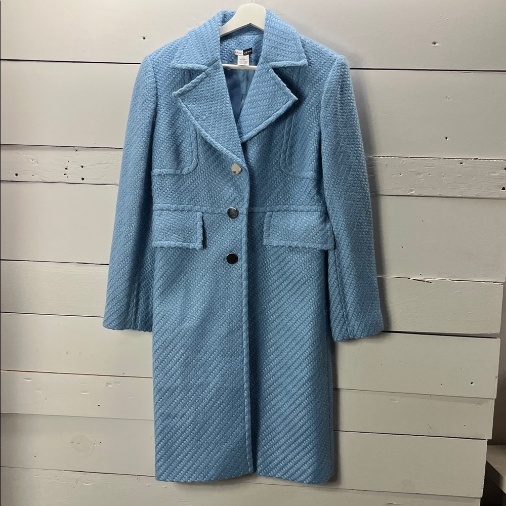GRACE DANE LEWIS COAT "CANNES" CADET BLUE - SIZE 8